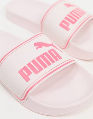 puma sliders pink