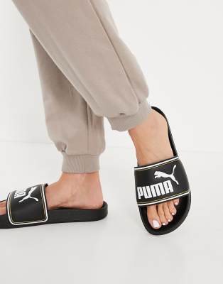 Puma Leadcat sliders in black