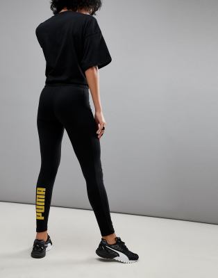 puma leggings gold