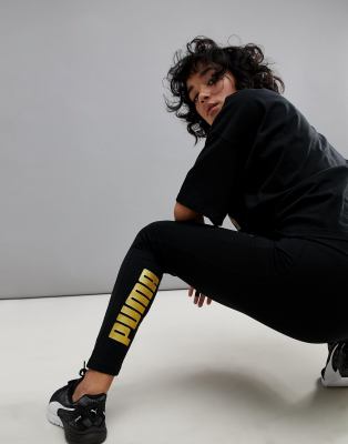 Puma store leggings gold