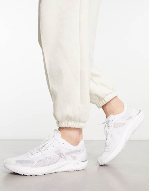 Puma Liberate Nitro 2 trainers in white and silver