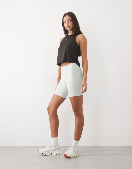 Puma Lightstride cropped running tank in green, 2 of 4