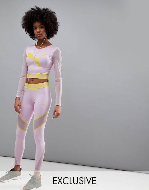 Puma - lilla leggings med meshpaneler - kun hos ASOS
