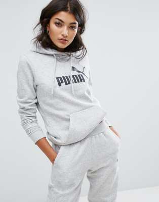 grey and white puma hoodie