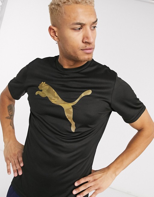 Puma logo running t-shirt in black