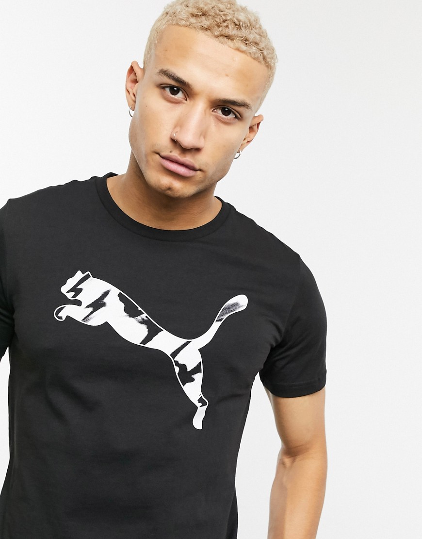 Puma logo t-shirt in black