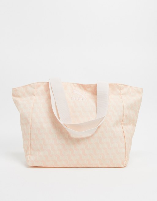 PUMA logo tote bag in pink ASOS