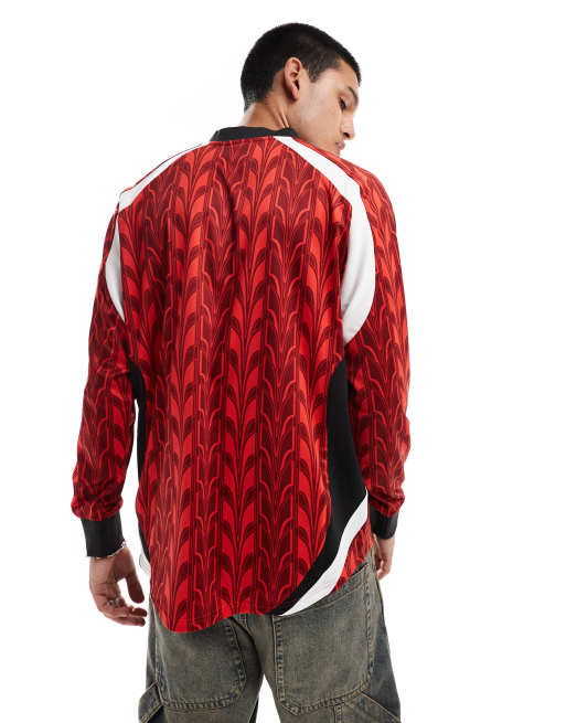 Puma long sleeve football jersey in red , 4 of 4