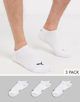 Puma - Lot de 3 paires de chaussettes pour baskets - Blanc