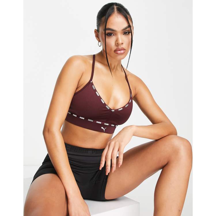 Buy Puma Low Impact Strappy Bra - Black