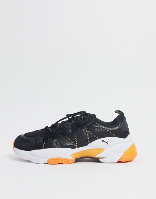 Puma LQD CELL Omega Helly Hansen Baskets Noir ornage et