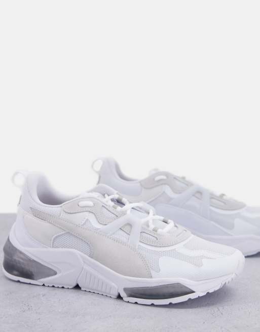 Puma Lqdcell Optic Stealth trainers in white and grey