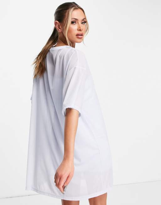 PUMA - Lyseblå T-shirtkjole i organza-mesh - Kun hos ASOS, 4 af 4