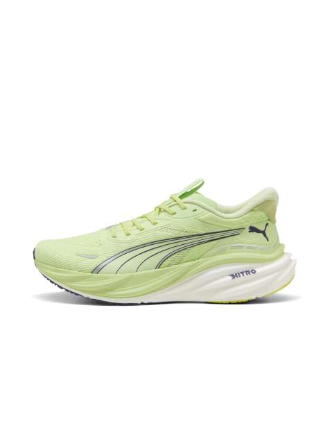 Puma Magnify nitro 3 running shoes in apple spritz-lux lime - view 1