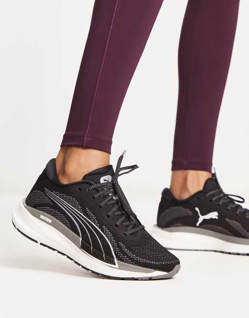 Puma Magnify Nitro Knit trainers in black ASOS