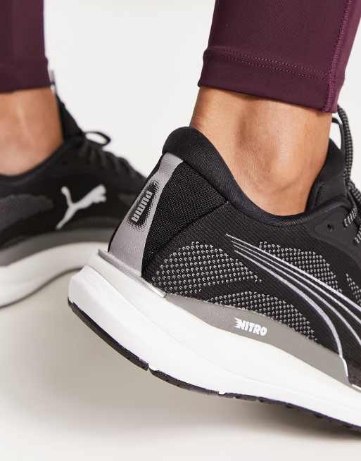 Puma Magnify Nitro Knit trainers in black