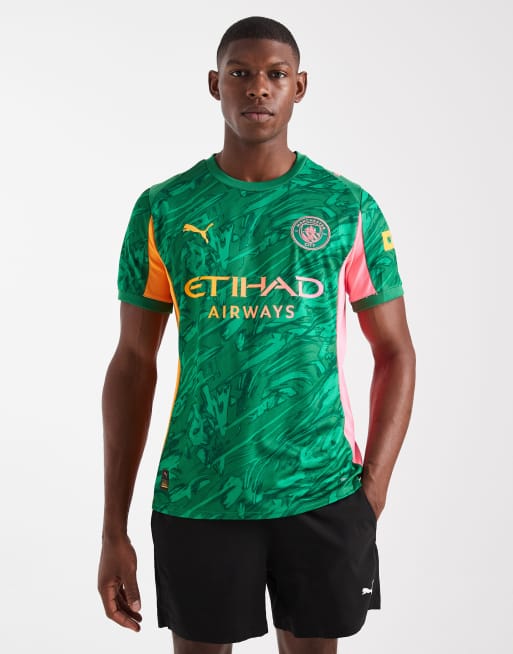 Puma Manchester city 25/26 goalkeeper jersey in archive green-heat fire