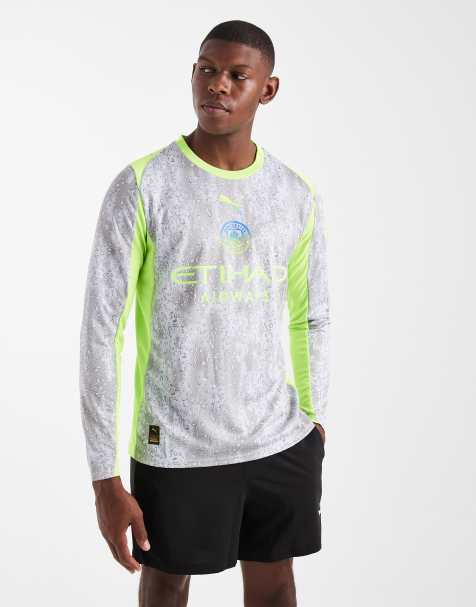 Puma Manchester City 25/26 long sleeve third jersey in grey and green - view 1