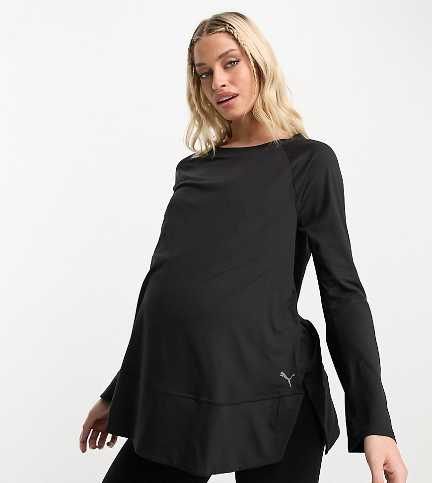Puma Maternity Training long sleeve top in black