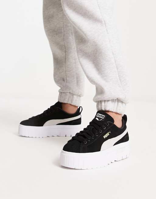 Puma plateforme noir et hot sale blanche