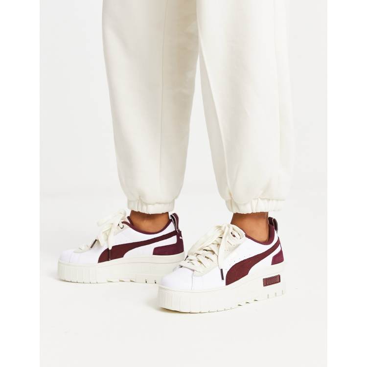 Puma basket shop femme bordeaux