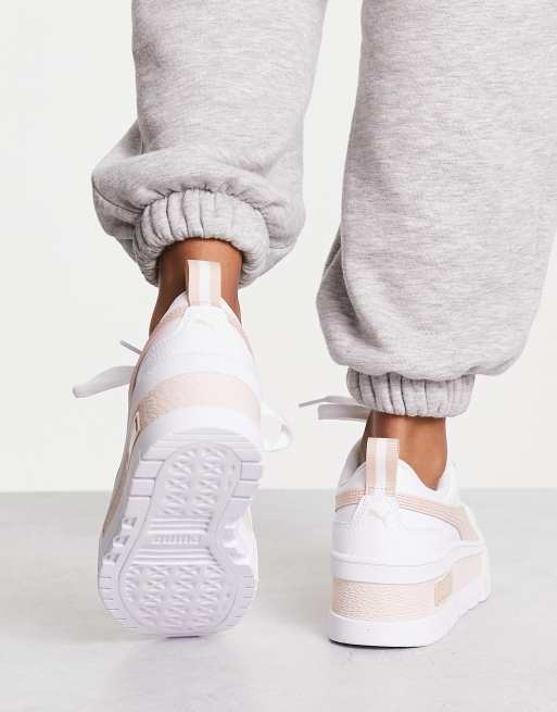 Puma Mayze Baskets semelle plateforme Blanc et rose ASOS