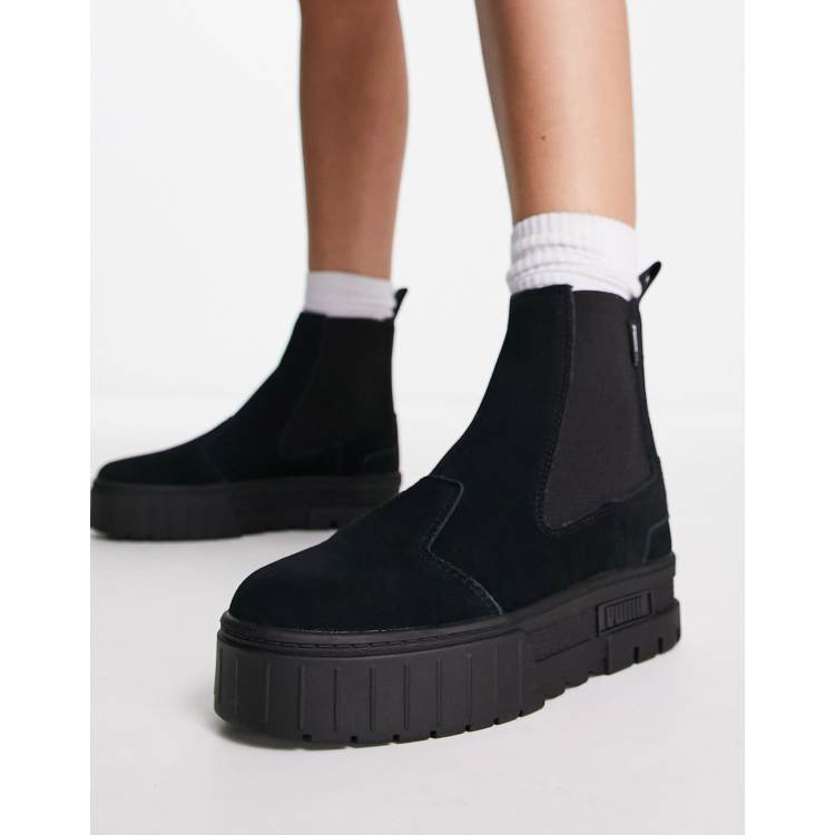 PUMA Mayze chelsea boots in black