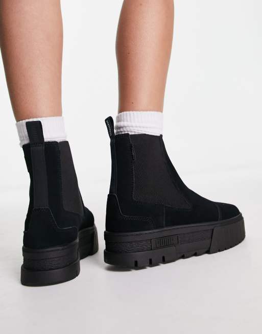 PUMA Mayze chelsea boots in black