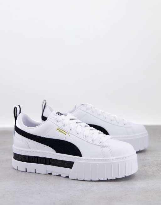 Black puma shoes store platform