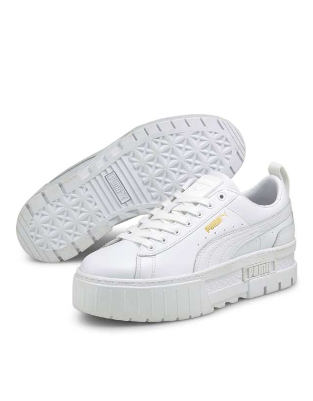 PUMA Mayze Classic platform sneakers in white