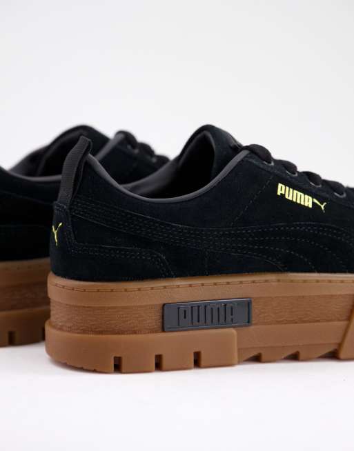 Black puma platform store gum sole