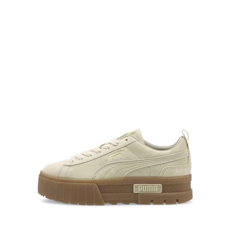 Puma Mayze gum sole platform sneakers in tan