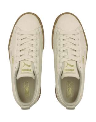 puma mayze gum sole platform sneakers in tan