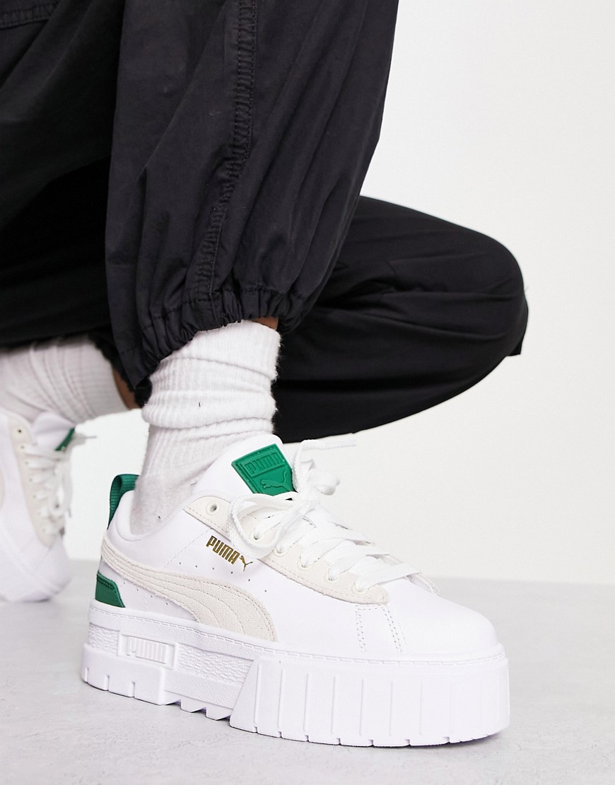 Puma Mayze In White And Green