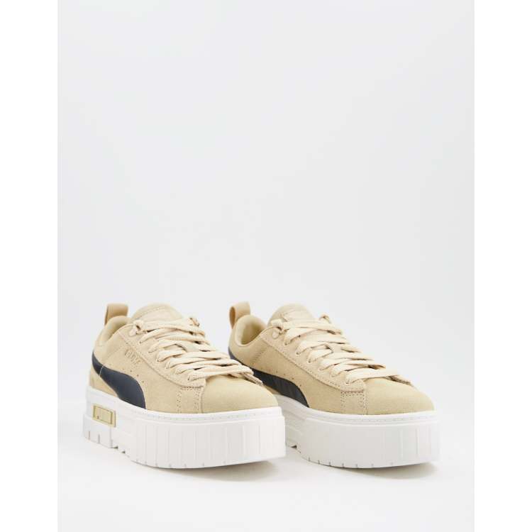 Puma beige platform on sale sneakers