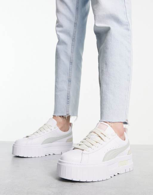 PUMA – Mayze Luxe – Sneaker mit grauem Detail