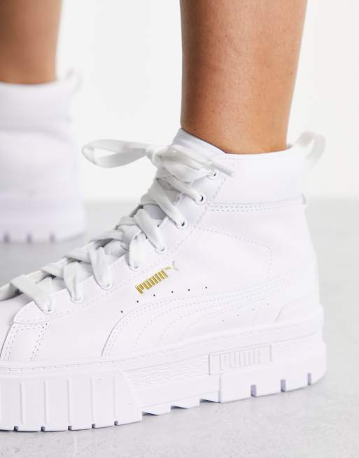 White chunky outlet high top trainers