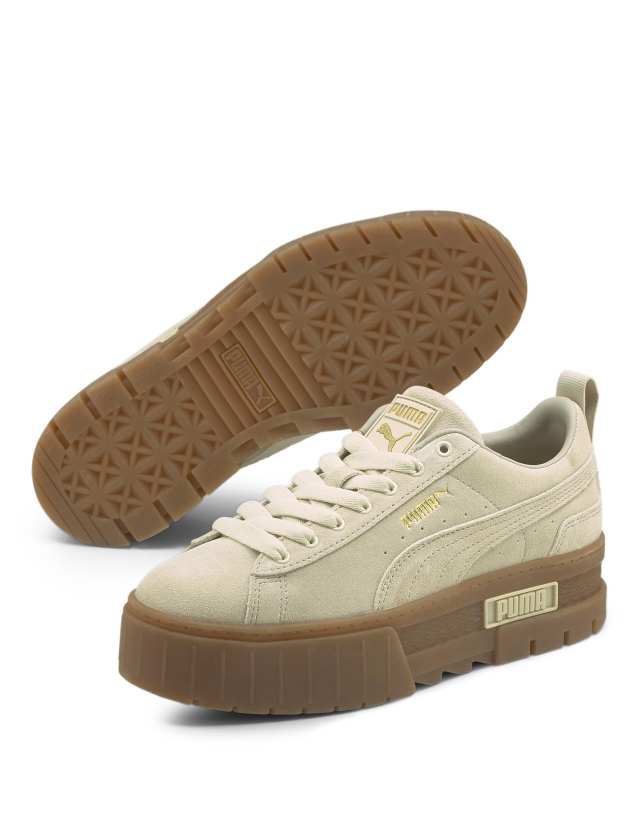 PUMA Mayze platform sneakers in oatmeal