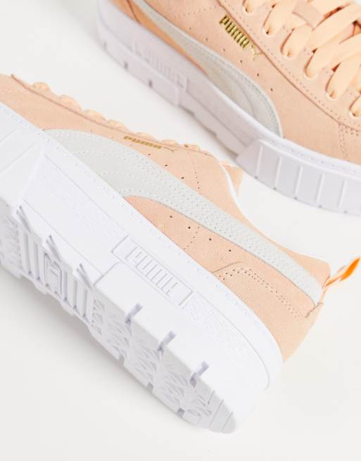 Peach and shop white pumas