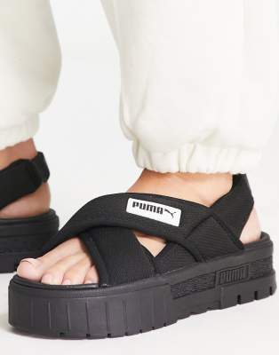 Puma Mayze sandals in black ASOS