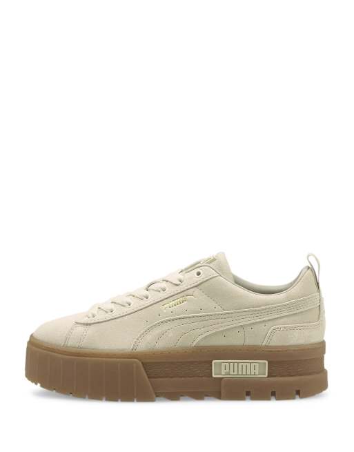 PUMA - Mayze - Sneakers con plateau e suola in gomma, colore cuoio