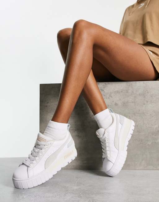 hagl tandpine Råd Puma - Mayze - Sneakers med kilehæl i pastel | ASOS