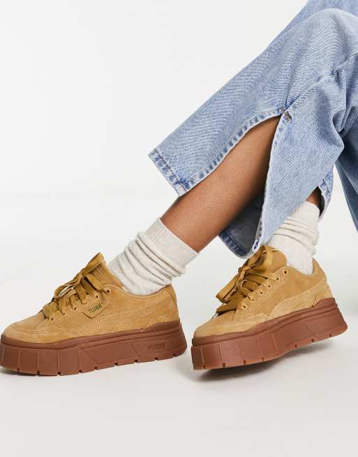 Puma beige hot sale suede