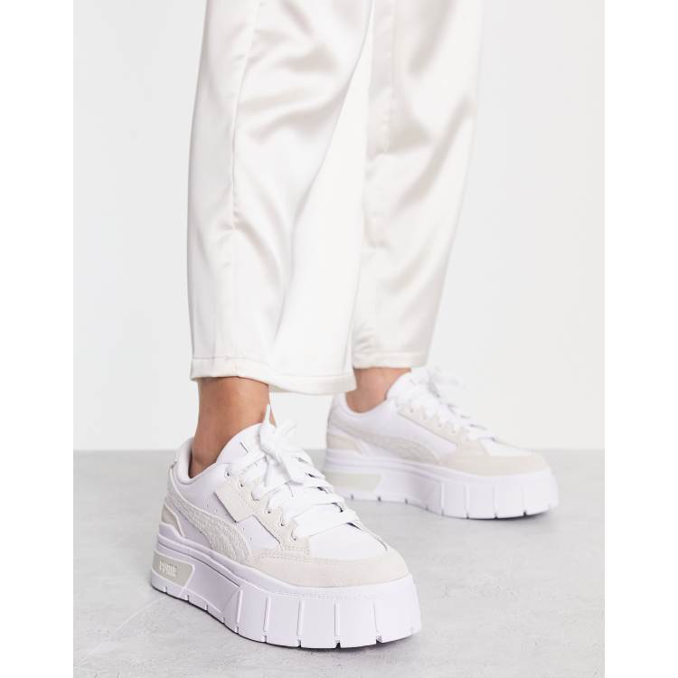 Puma basket sale platform white leopard