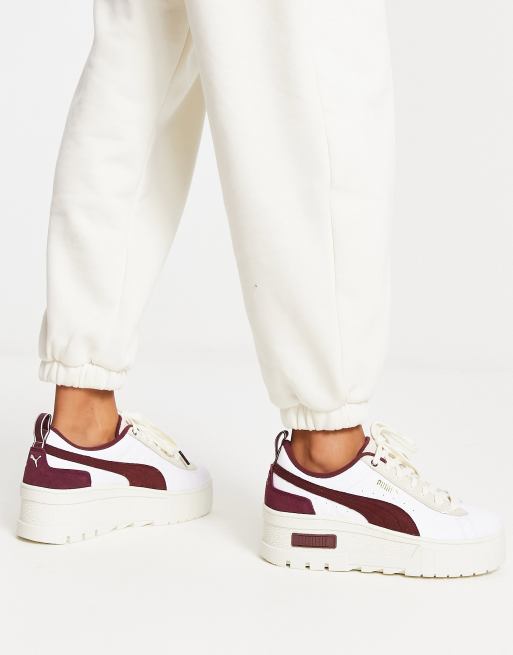 Nike wedge cheap sneakers burgundy