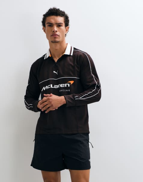 Puma Mclaren racing long sleeve jersey in brown - view 1