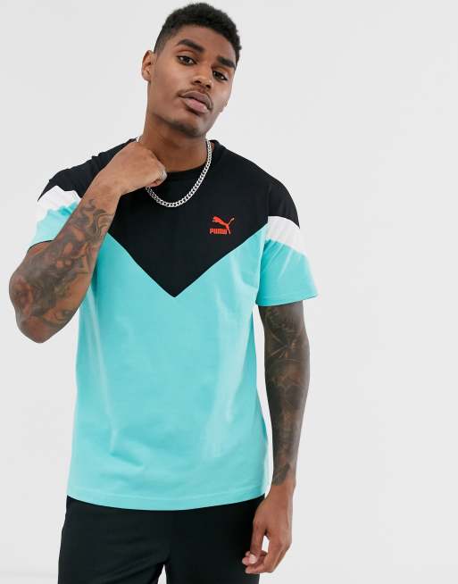 Teal store puma shirt