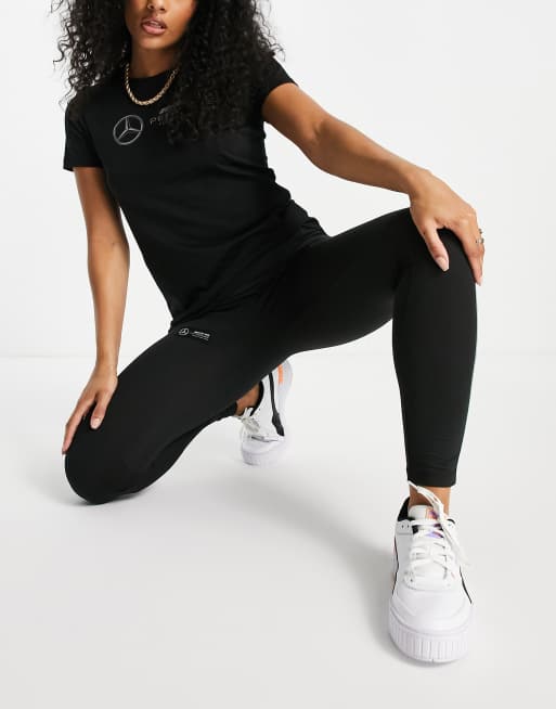 Puma Leggings - Trousers - black/silver/black 