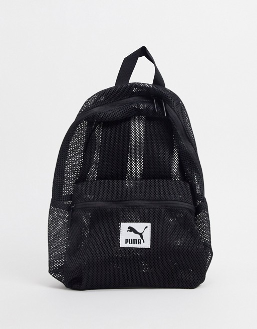 Puma Mesh Backpack in Black