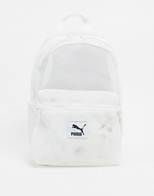 Puma mesh backpack in white | ASOS
